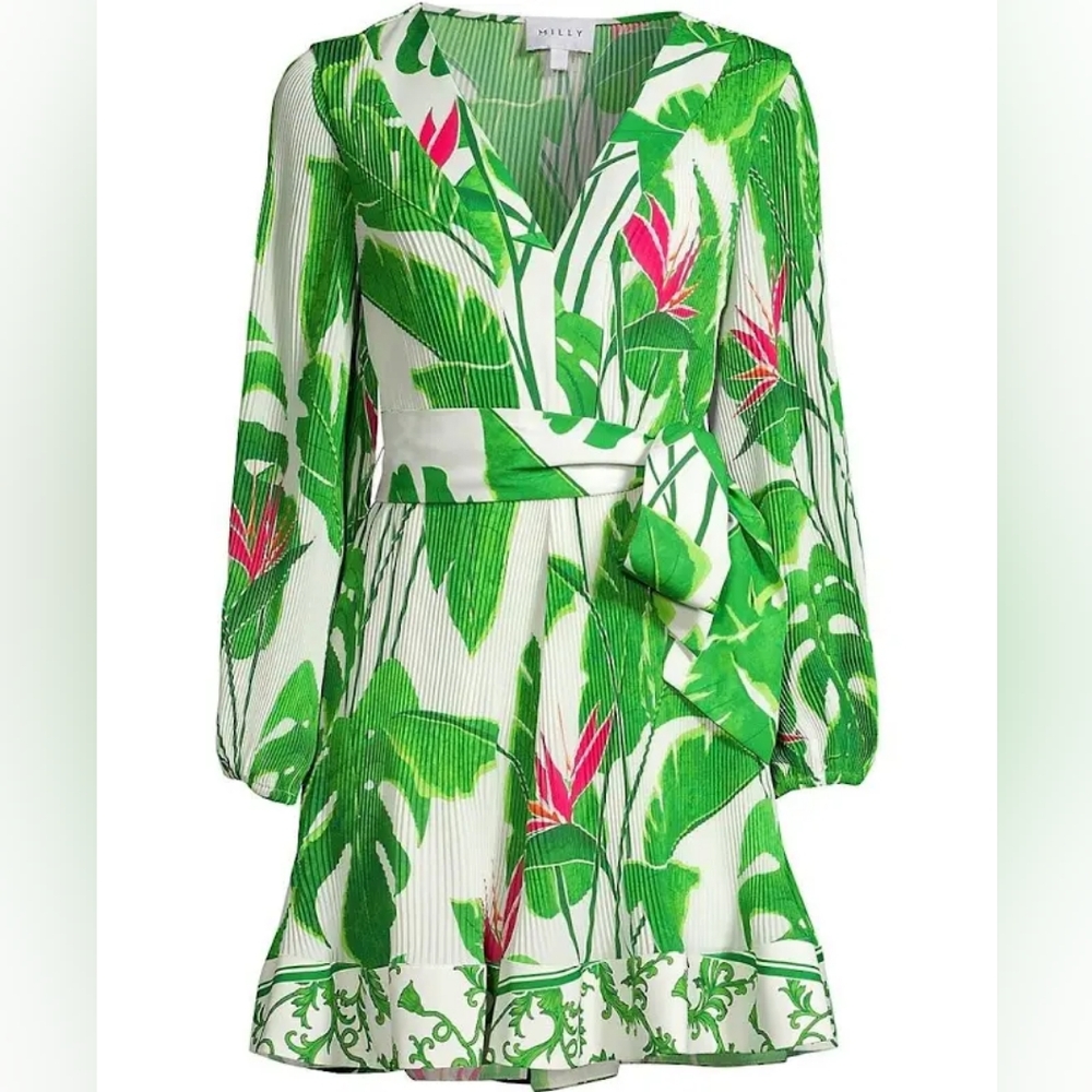 Milly banana leaves Liv dress